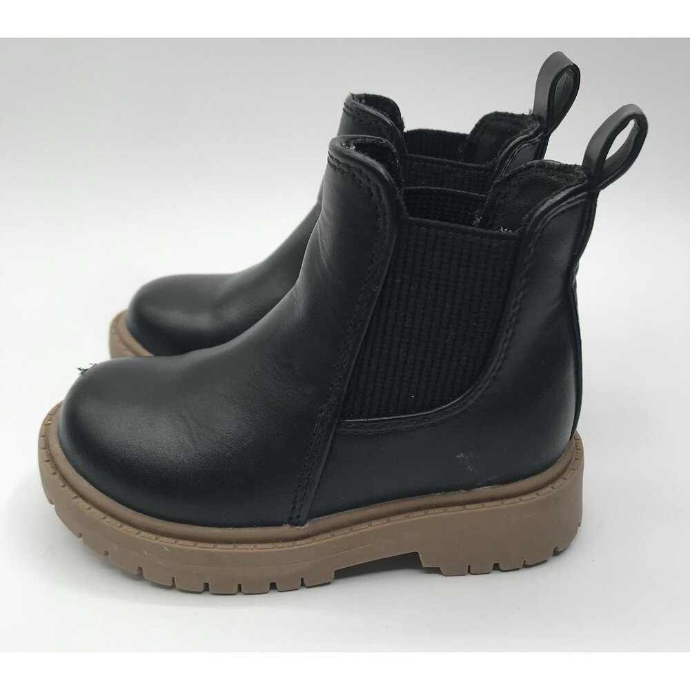 Old Navy kids faux leather Chelsea boots black Size‎ 5 Toddler